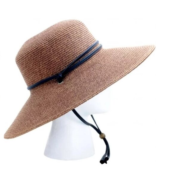 Sloggers Wide Brim Braided Sun Hat Set - Light and Dark Brown - BNWOT - Picture 6 of 10